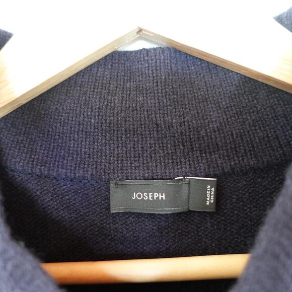 Joseph Dress Medium Navy Joy Wool Cashmere Layering Midi Duster Tunic Minimalist - Picture 4 of 12